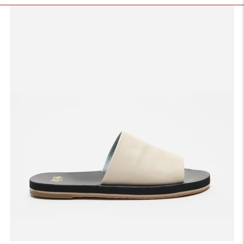Frances Valentine Cream and Black Flats